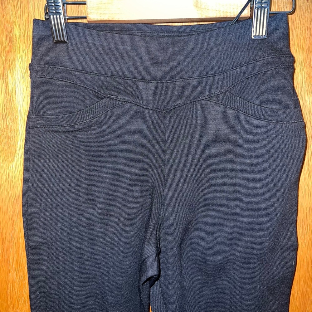 prAna Leggings Women XS Black Textured Ribbed High Rise Split Hem Pants NWT - Picture 3 of 8